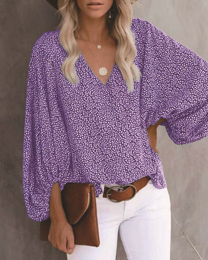 Blouse femme avec des manches larges et un motif floral Chic und Stil