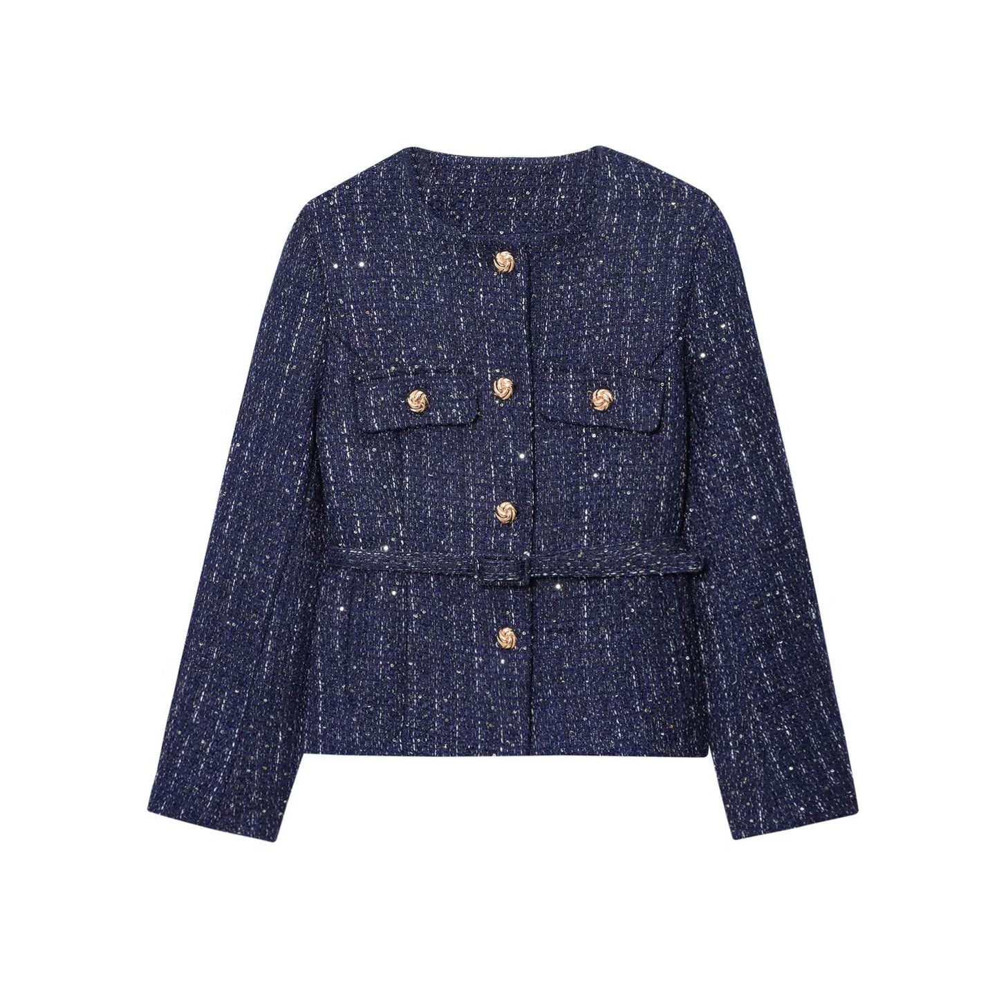 Elegant tweed jacket for women with button details and tailored fit Chic und Stil