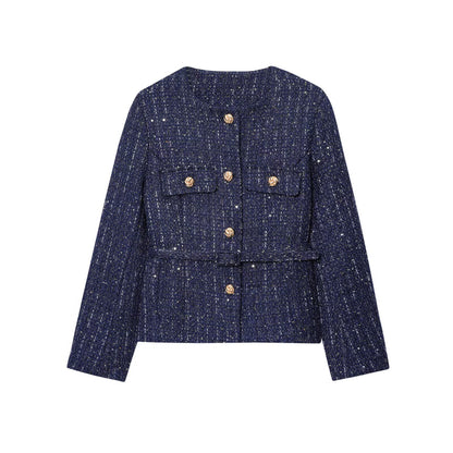 Elegant tweed jacket for women with button details and tailored fit Chic und Stil