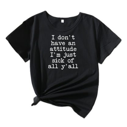 T-shirt attitude statement détendu pour femmes Chic und Stil