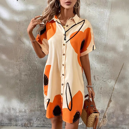 Robe shift à fleurs pour femmes Chic und Stil