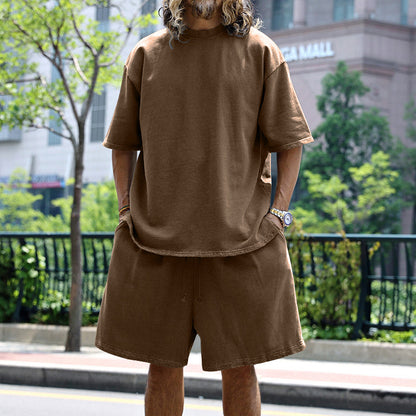 Casual short sleeve t-shirt set for men and shorts Chic und Stil