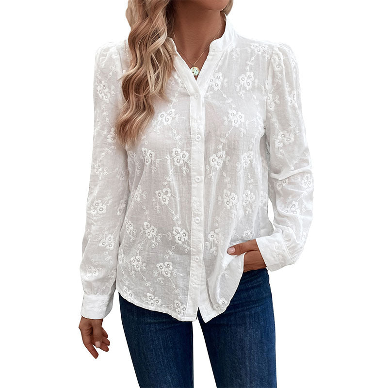 Chemisier femme avec broderie fine Chic und Stil