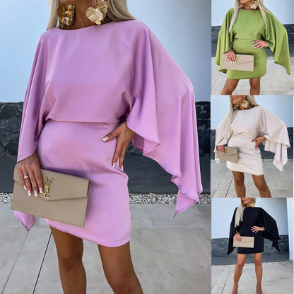 Robe mini élégante pour femmes avec coupe fluide et manches statement Chic und Stil