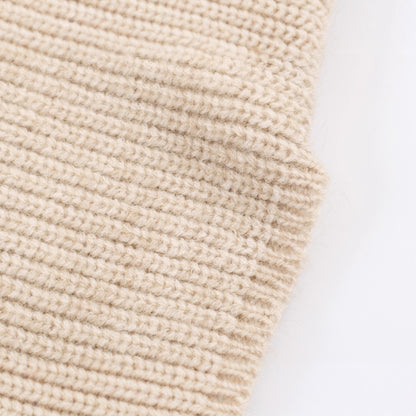 Pull en tricot pour femmes avec un mélange de laine fin et une élégante finition en fourrure Chic und Stil