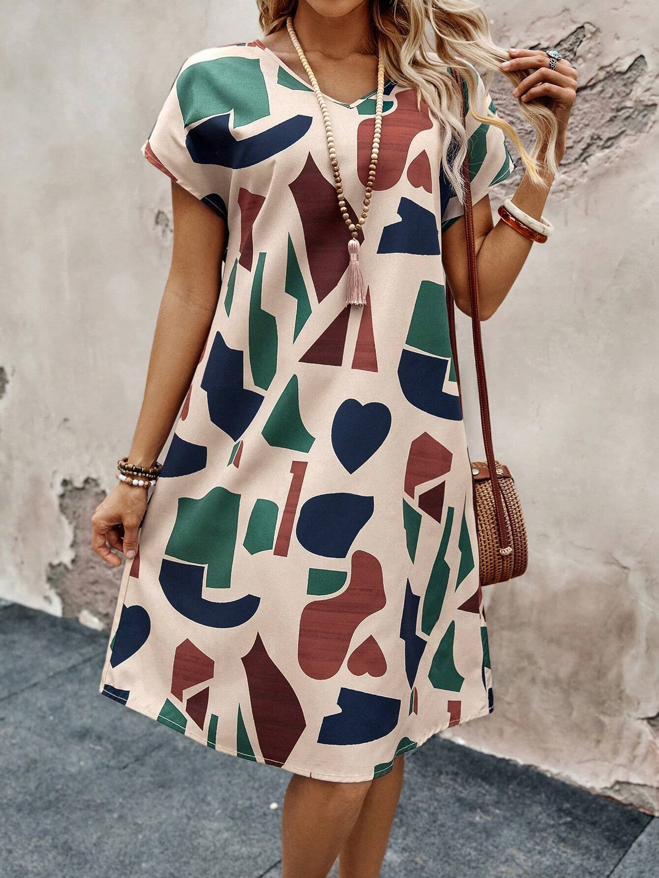 Robe de grossesse artistiquement imprimée Chic und Stil