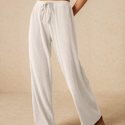Pantalon de détente ample pour femme avec ceinture élastique et cordon de serrage Chic und Stil