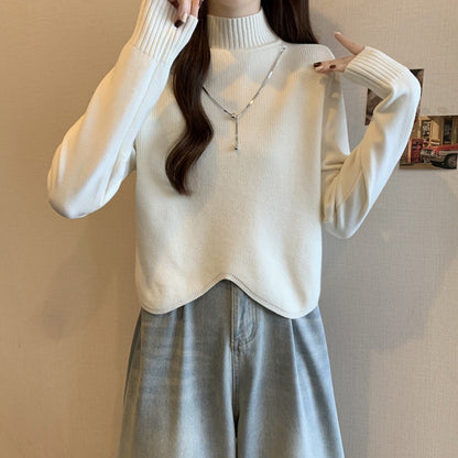Pull femme en tricot avec col haut et coupe décontractée Chic und Stil