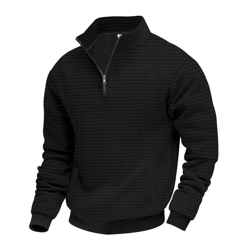 Functional fleece sweater for men with half-zip and side pockets Chic und Stil