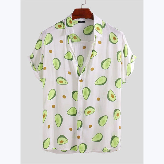 Chemise à manches courtes pour hommes avec motif avocat frais Chic und Stil