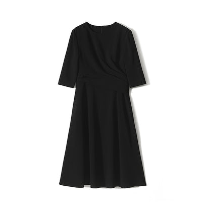 Robe midi évasée en A pour femme avec manches courtes Chic und Stil
