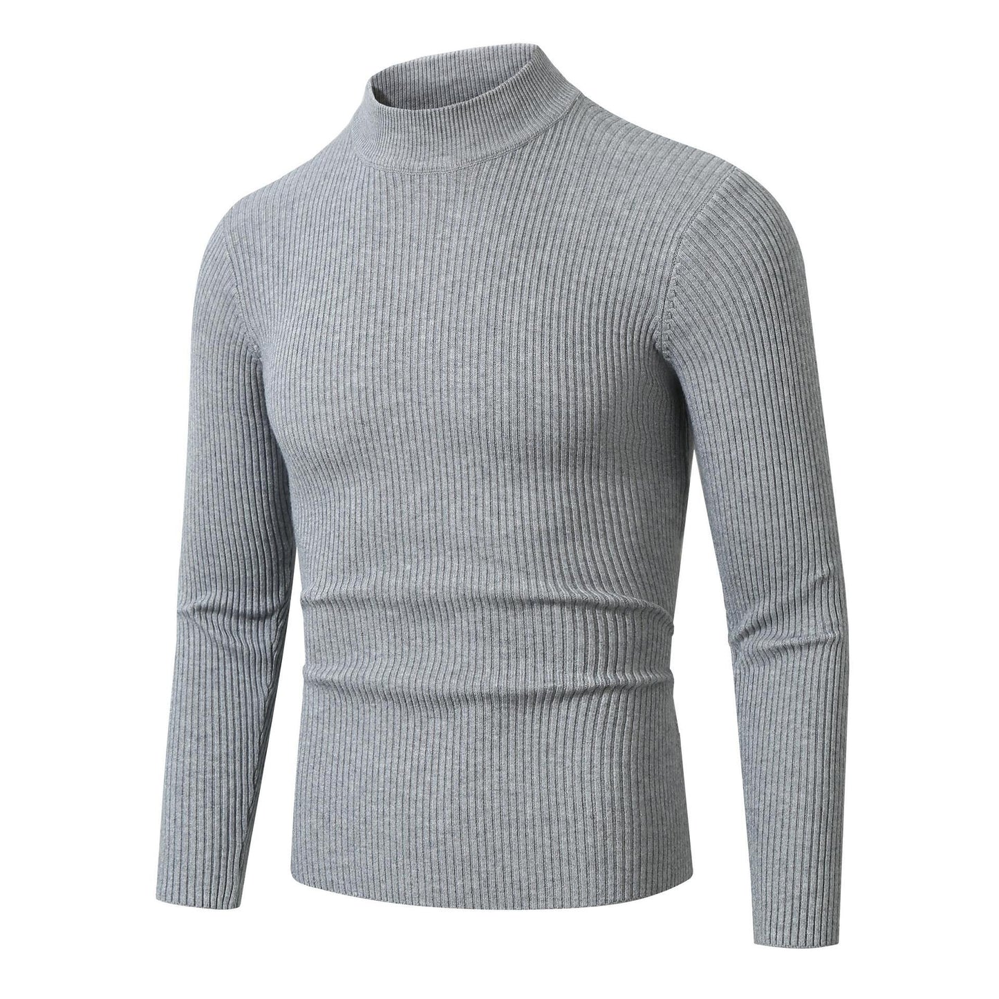 Chic and Style Elegant pullover for men with a roll neck and fine ribbed texture