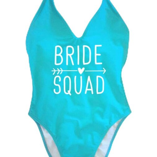 Dames Haute-Coupe Robe de Mariée Fête Monokini Maillot de Bain Chic und Stil