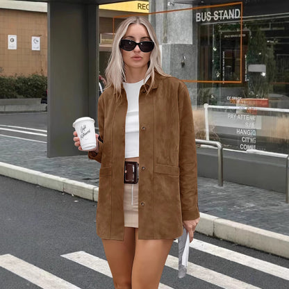 Dames élégante veste en simili cuir Chic und Stil