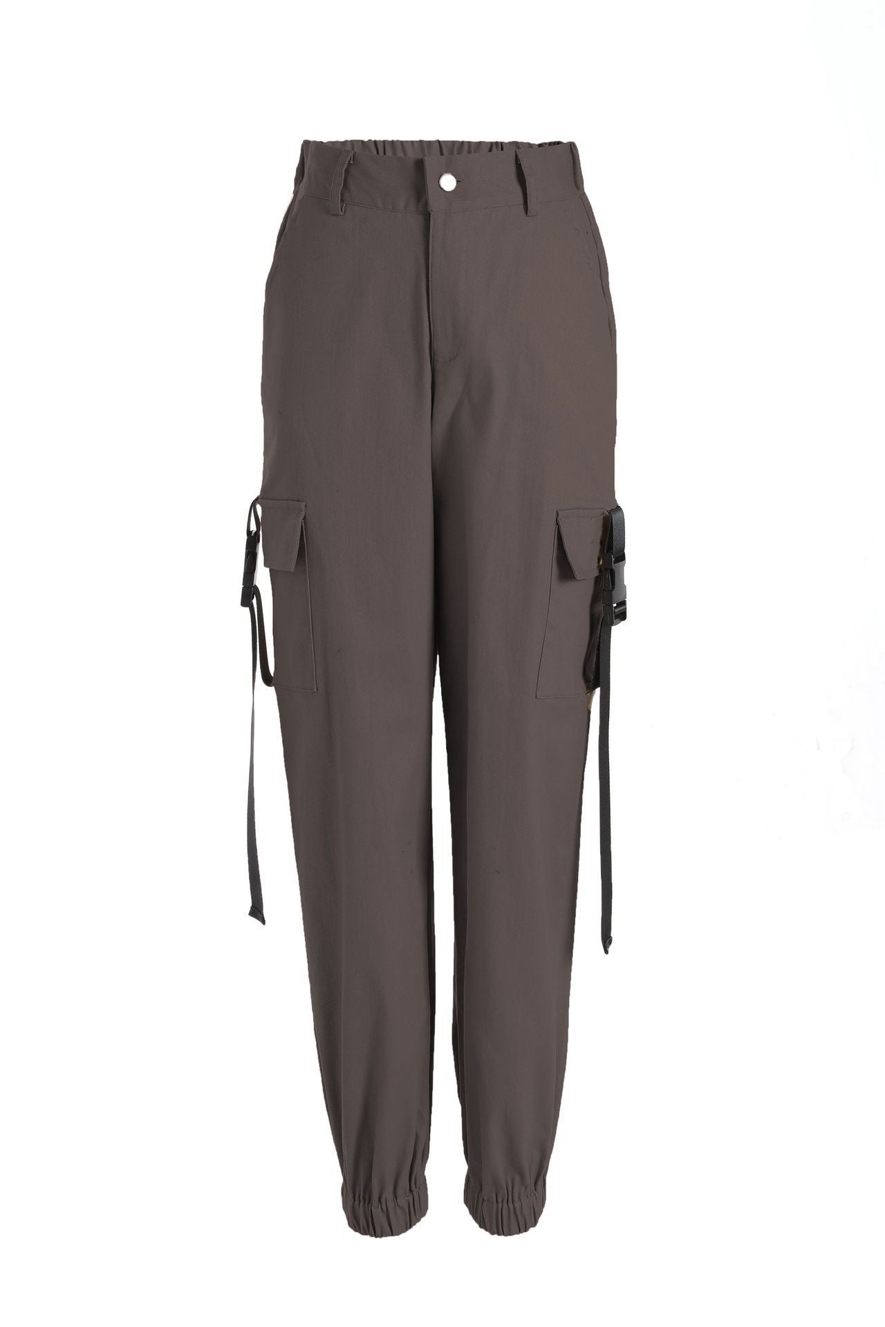 Women's cargo pants with elastic waistband and practical side pockets Chic and Style