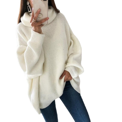Dames Grand pull en tricot à col haut et coupe décontractée Chic und Stil