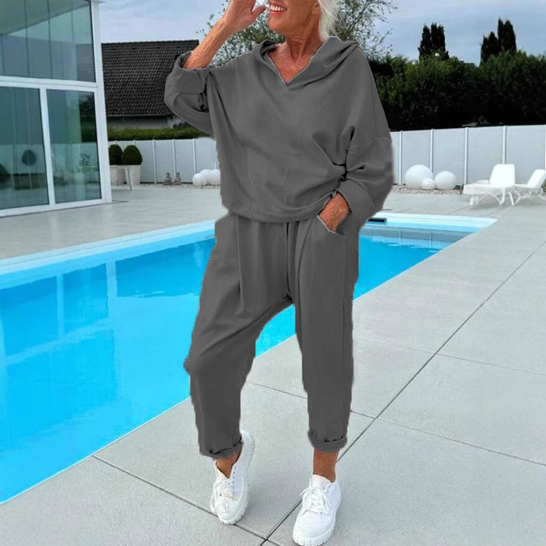 Dames Ensemble de détente confortable avec pull oversized et pantalon de jogging Chic und Stil