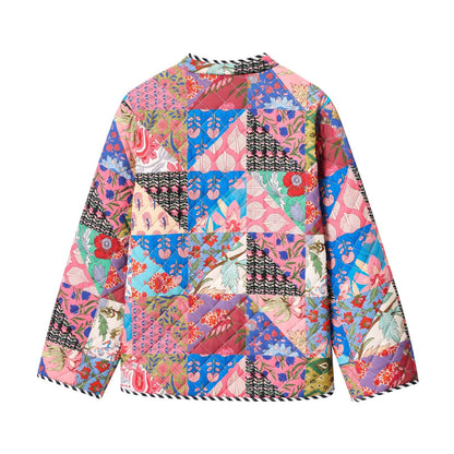 Dames doudoune avec design patchwork coloré Chic und Stil