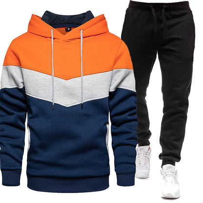Sporty hoodie set for men and chic jogger pants