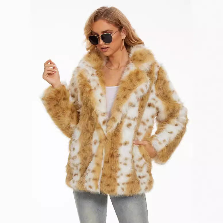 Dames Fuzzy Oversized Veste Chic und Stil