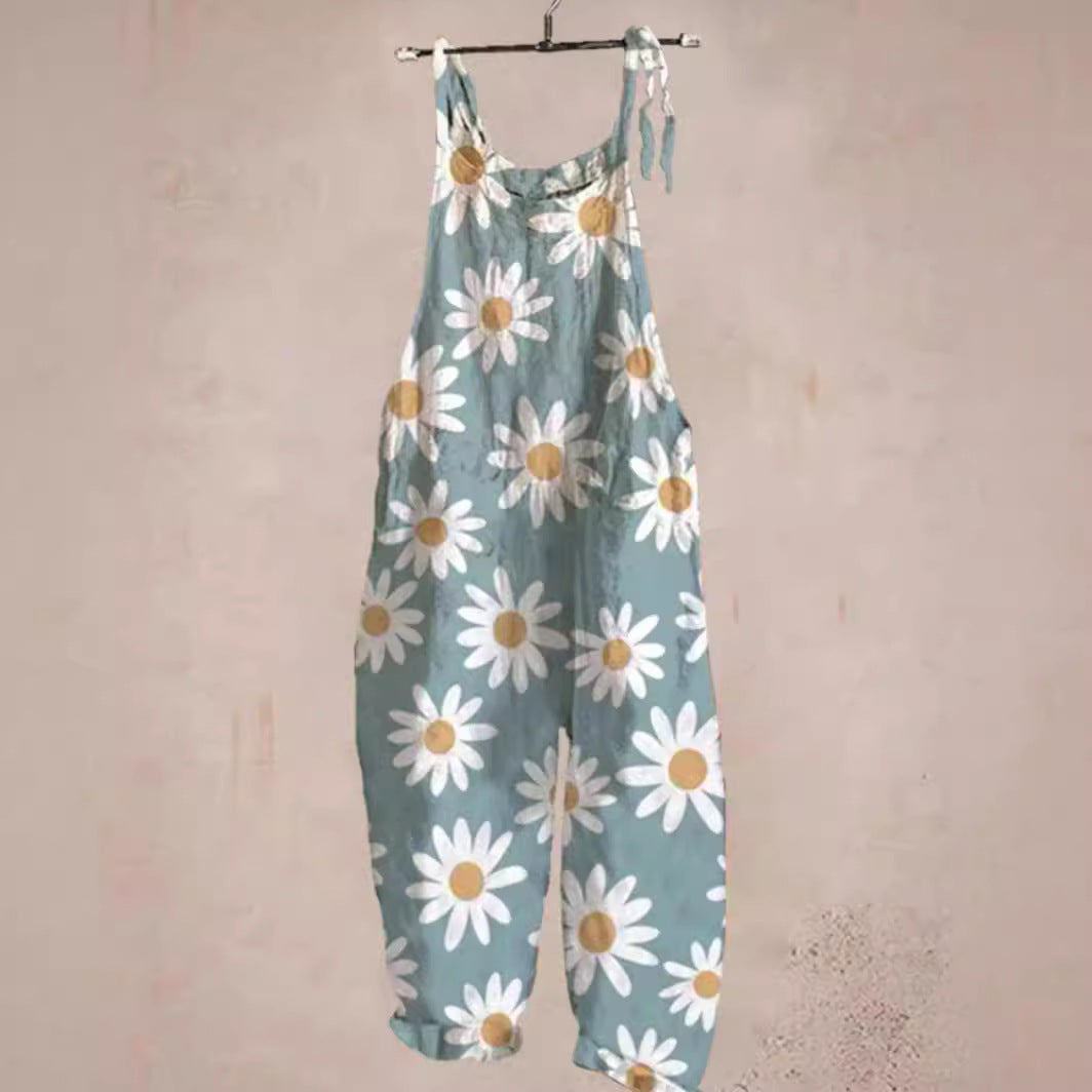 Dames combinaison salopette imprimé artistique Chic und Stil