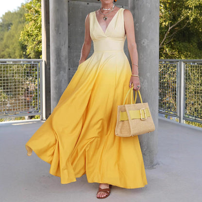 Robe maxi évasée élégante pour femmes Chic und Stil