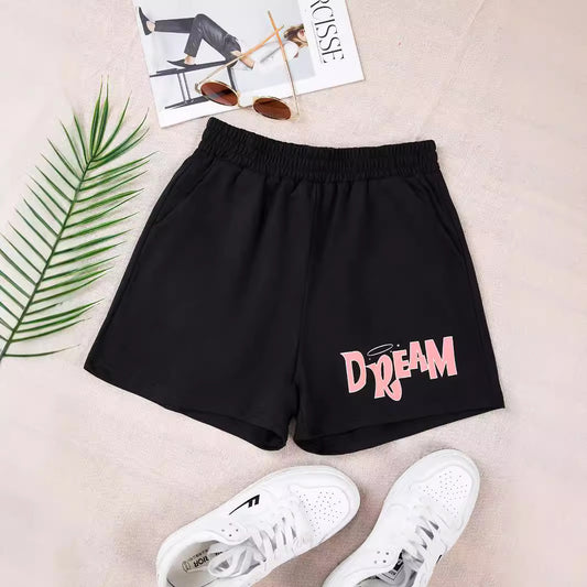 Shorts de sport pour femmes avec inscription tendance Chic und Stil