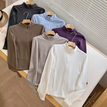 Chemise de sport pour femmes à manches longues avec coupe innovante Chic & Stil