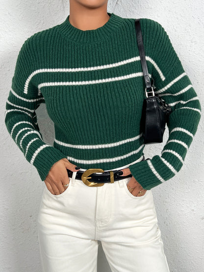 Pull en tricot rayé pour femmes Chic und Stil