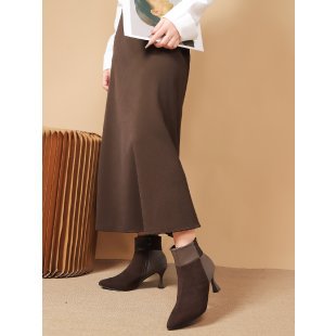 Dames Botte Élégantes avec un Chic Talon Bloc et des Détails à la Mode Chic und Stil