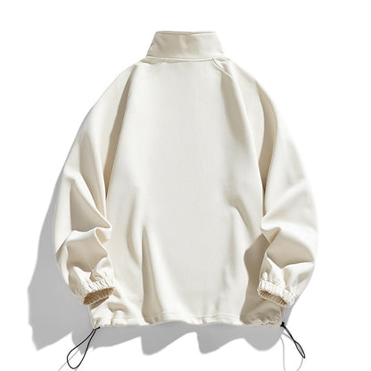 Pull-over à manches longues pour hommes avec ouverture zippée courte Chic und Stil