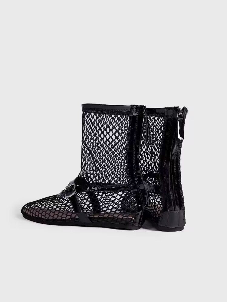 Bottes en filet pour femmes avec des accents à la mode et doublure confortable Chic und Stil