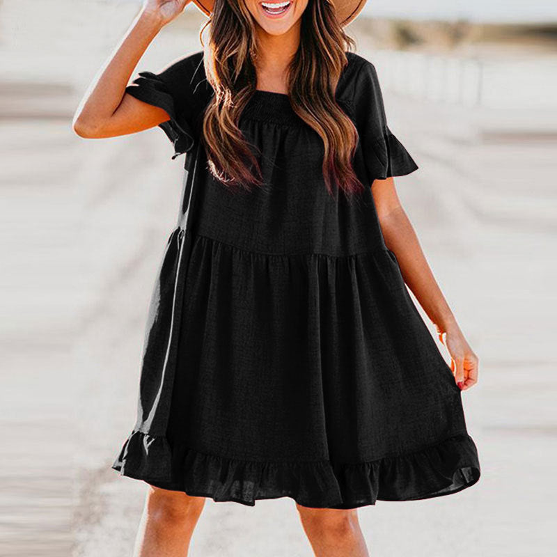 Robe à volants en couches Chic und Stil pour femmes