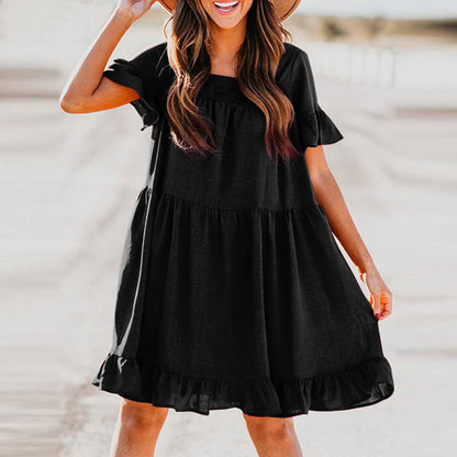 Robe à volants en couches Chic und Stil pour femmes