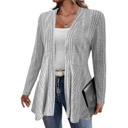 Dame cardigan avec coupe décontractée et décolleté en V flatteur Chic und Stil