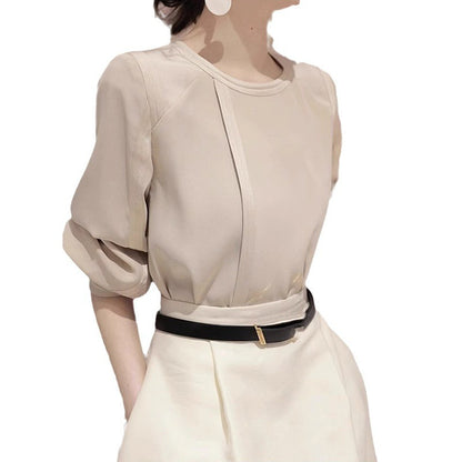 Top habillé à manches bouffantes pour femmes Chic und Stil
