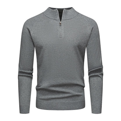 Pull mode pour hommes avec une courte fermeture éclair Chic und Stil