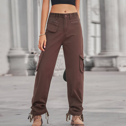 Women's cargo pants with practical deep pockets and an adjustable hem Chic und Stil