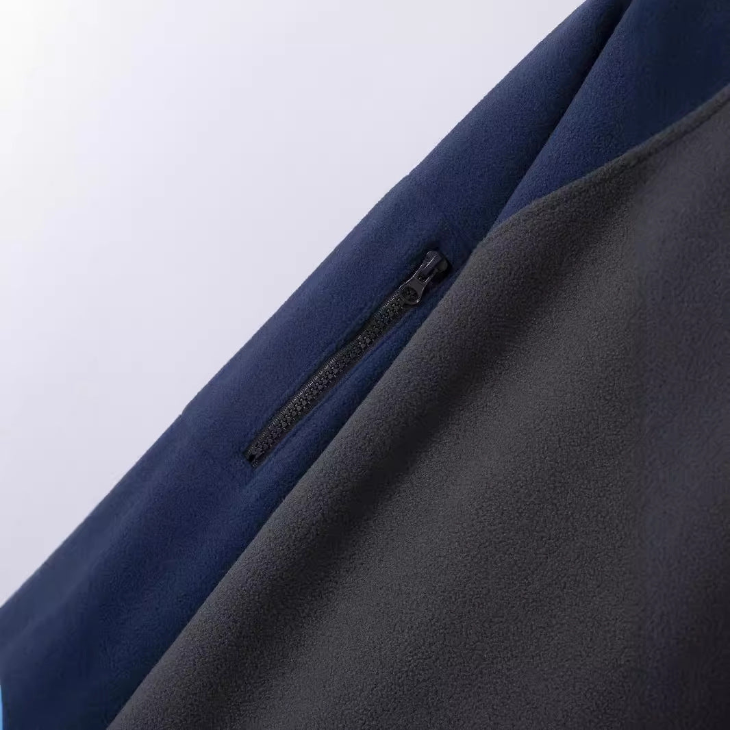 Pull-over en polaire pour hommes à col haut et col montant Chic und Stil