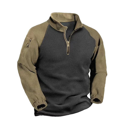 Pull-over en polaire pour hommes à col haut et col montant Chic und Stil