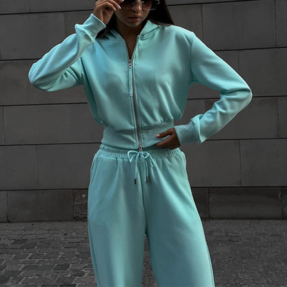 Dames élégant ensemble de loisirs avec col haut et coupe ample Chic und Stil