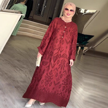 Robe Maxi Femme avec motif fin Chic und Stil