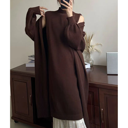 Robe en tricot à capuche décontractée pour femmes Chic und Stil