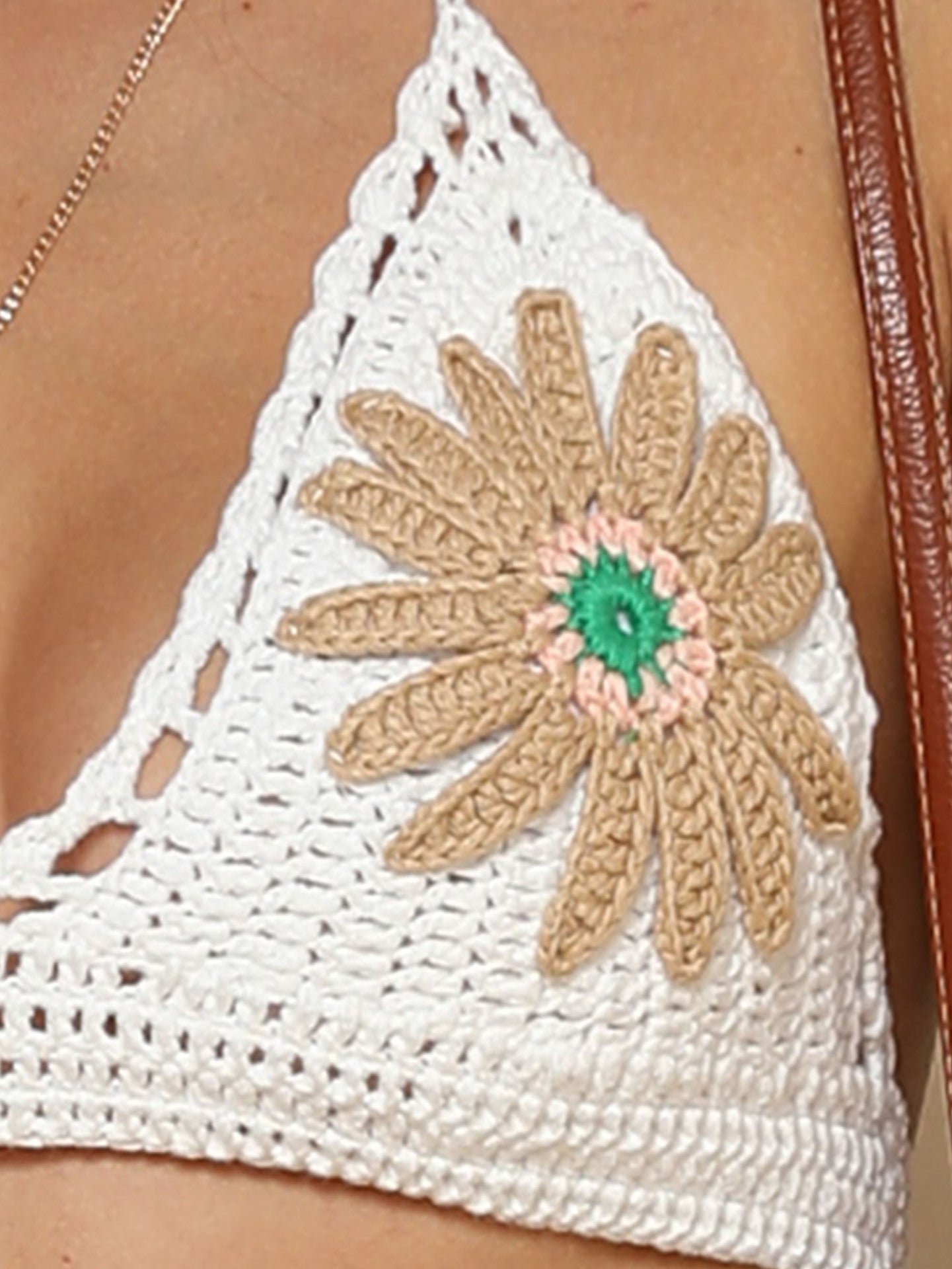 Dames crochet fleurs Bralette top Chic und Stil