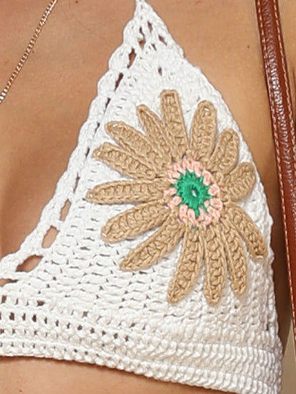 Dames crochet fleurs Bralette top Chic und Stil