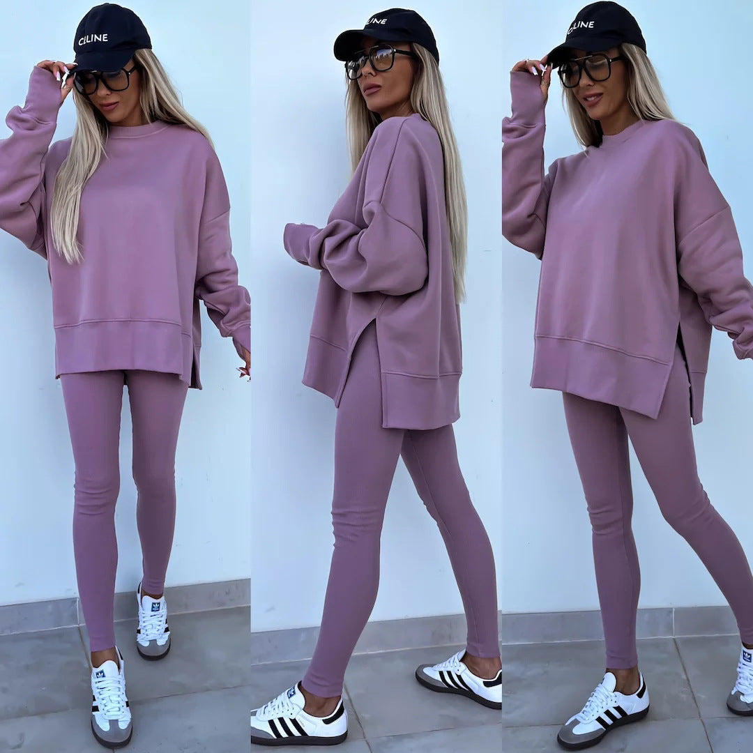Dames confortable oversized Sweatshirt et leggings ajustés Chic und Stil