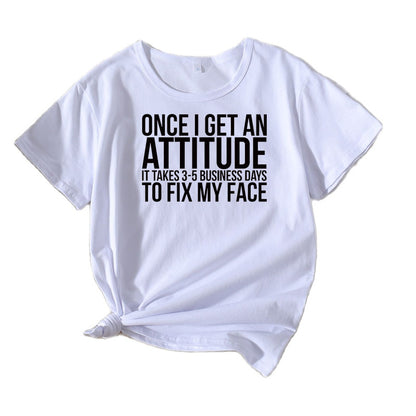 Dames Casual Attitude Statement T-shirt Chic und Stil