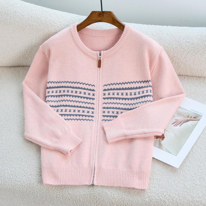 Pull-over pour femmes avec zip et motif Chic und Stil