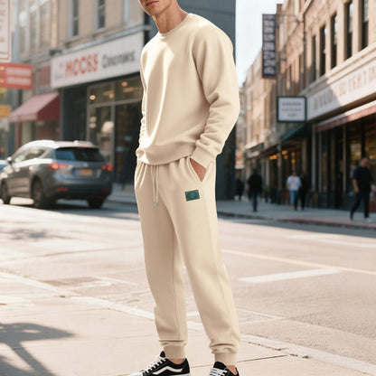 Costume de loisirs sportif pour hommes en mélange de coton doux Chic und Stil