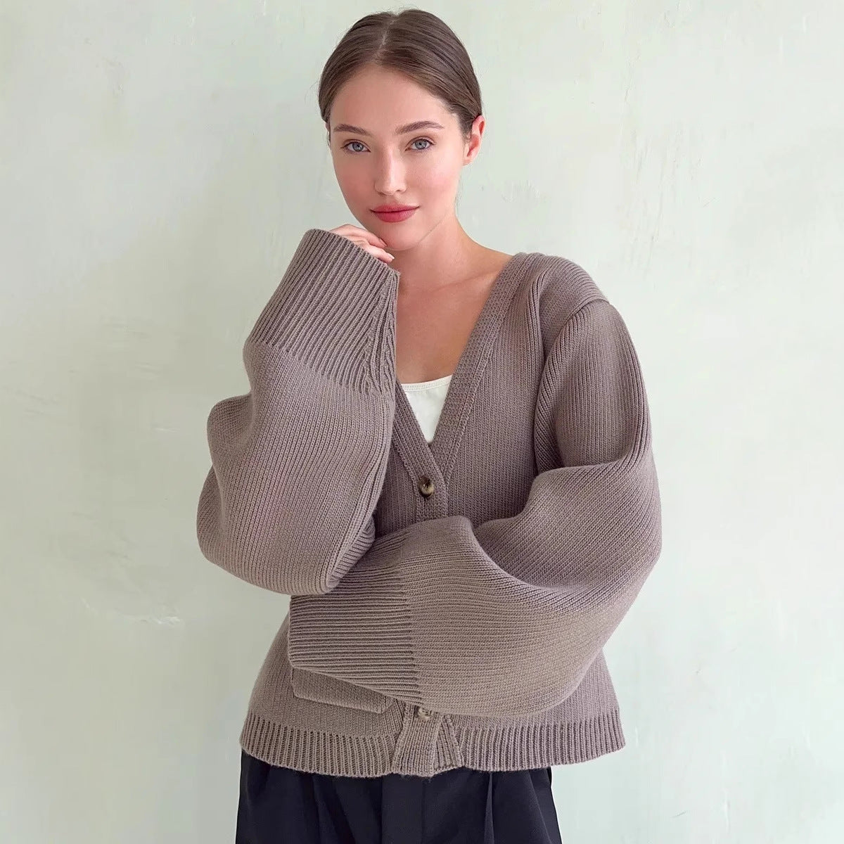 Dames cardigan avec des manches larges et des poches pratiques Chic und Stil